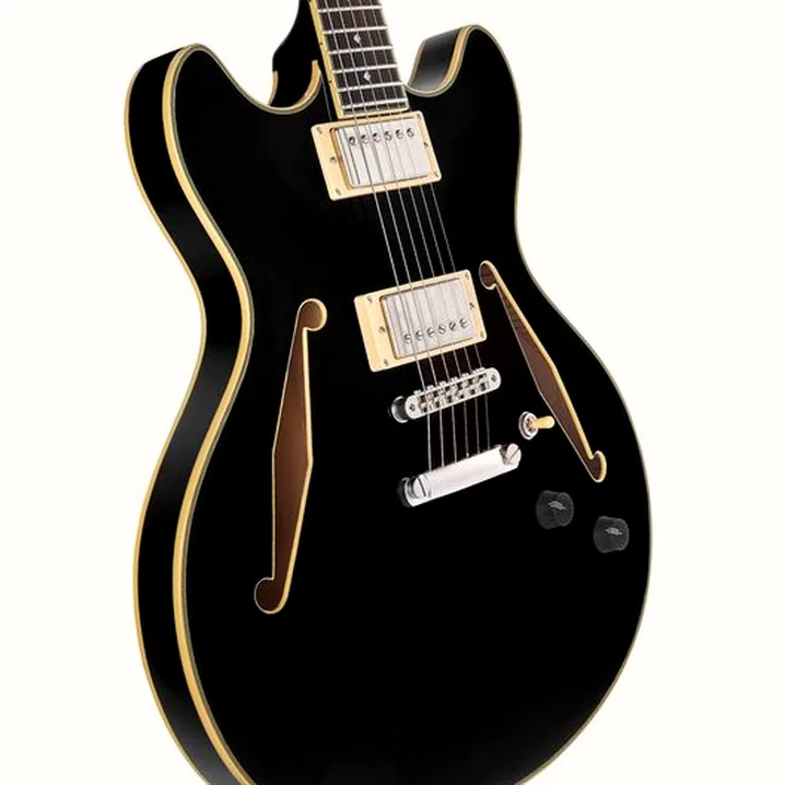 Chitarra elettrica DAngelico Excel DC Tour Solid Black, Recensione, Test, Confronto