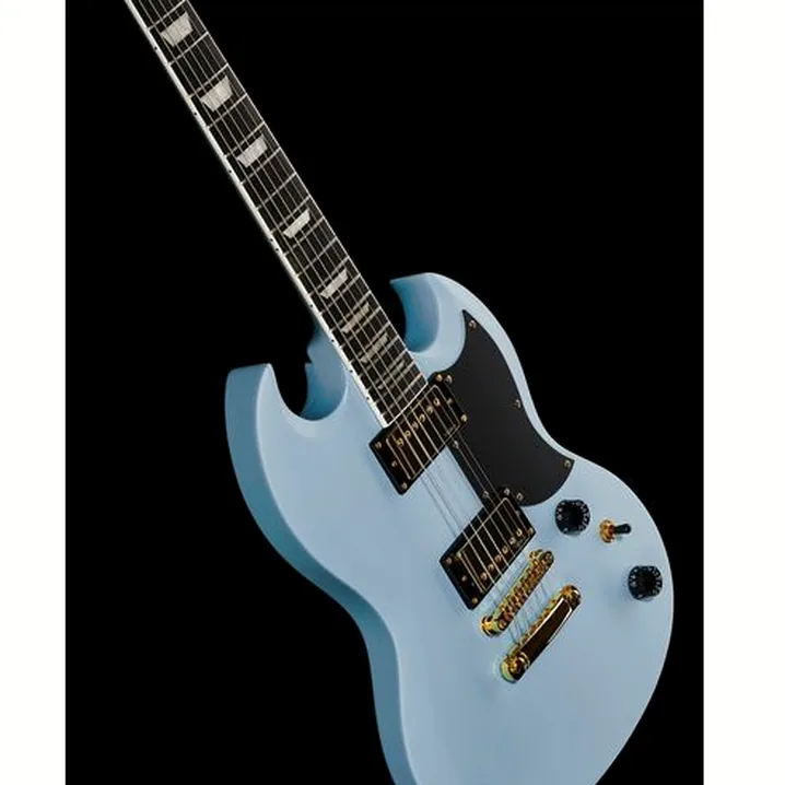 Chitarra elettrica Harley Benton DC-LTD Gotoh Daphne Blue, Recensione, Test, Confronto