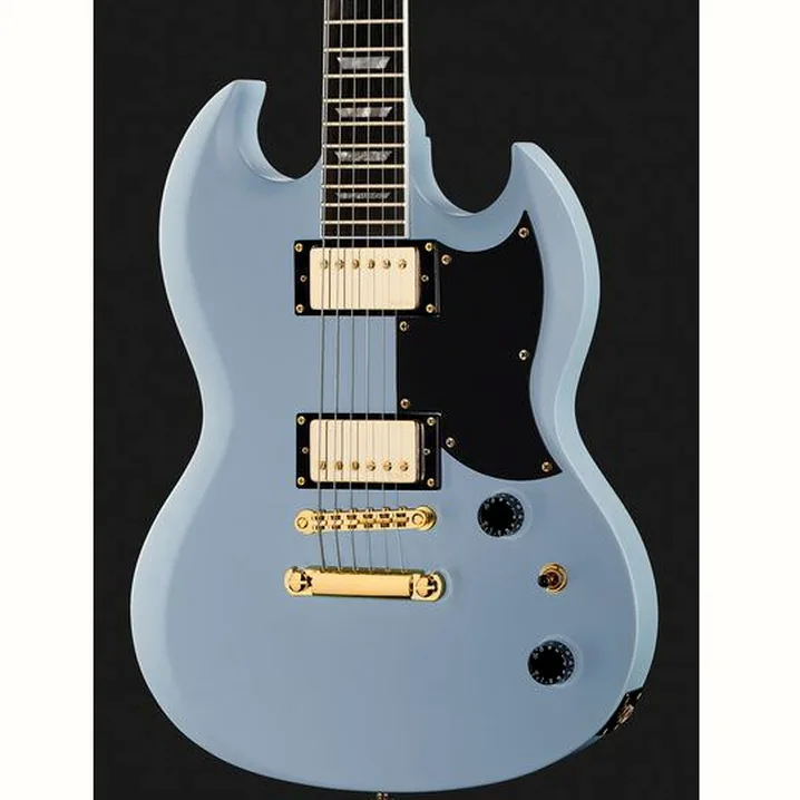 Chitarra elettrica Harley Benton DC-LTD Gotoh Daphne Blue, Recensione, Test, Confronto