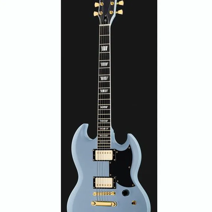 Chitarra elettrica Harley Benton DC-LTD Gotoh Daphne Blue, Recensione, Test, Confronto