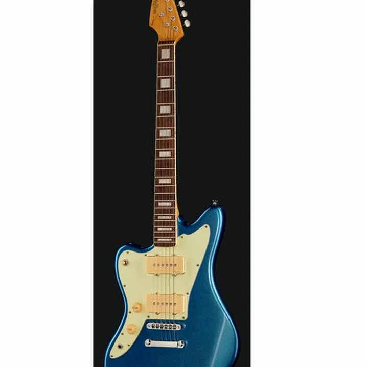 Chitarra elettrica Harley Benton JA-60CC LH Lake Placid Blue, Recensione, Test, Confronto