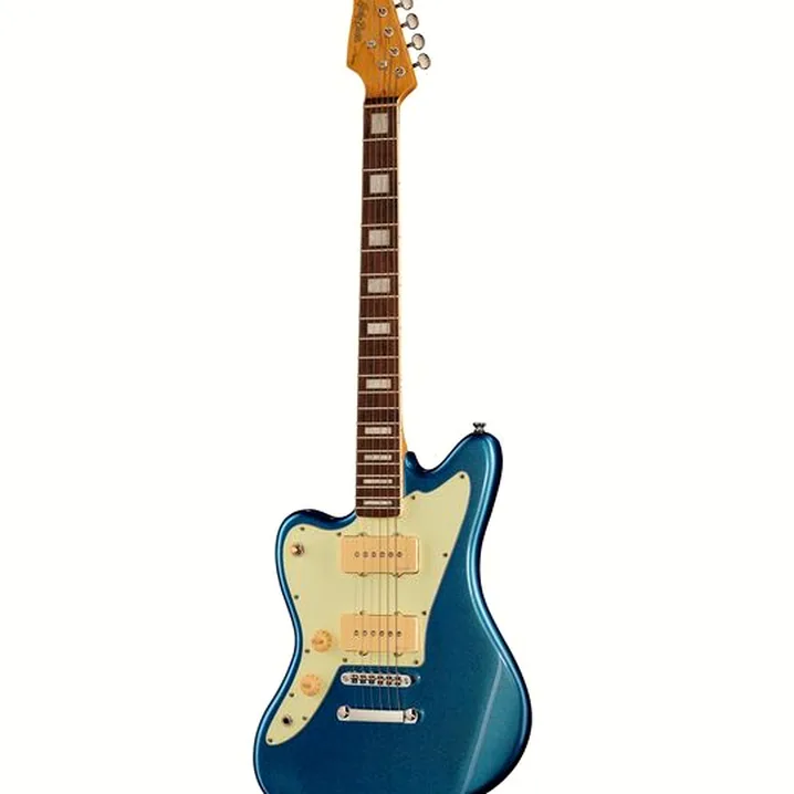 Chitarra elettrica Harley Benton JA-60CC LH Lake Placid Blue, Recensione, Test, Confronto