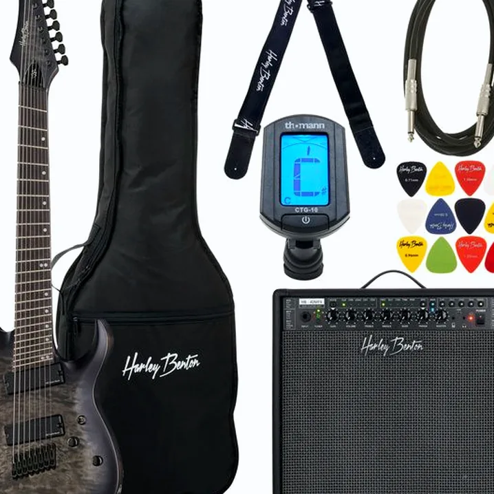 Recensione della chitarra Harley Benton MultiScale-8 QBB Set