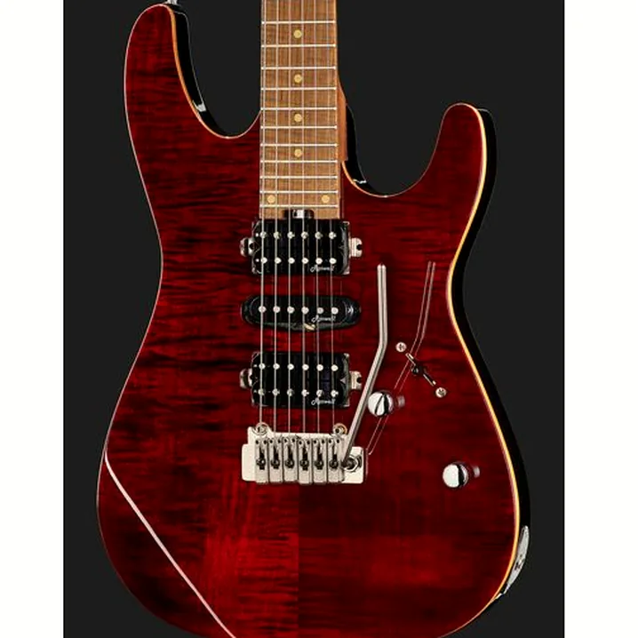 Recensione e prova della chitarra Harley Benton Fusion-III HSH Roasted FCH