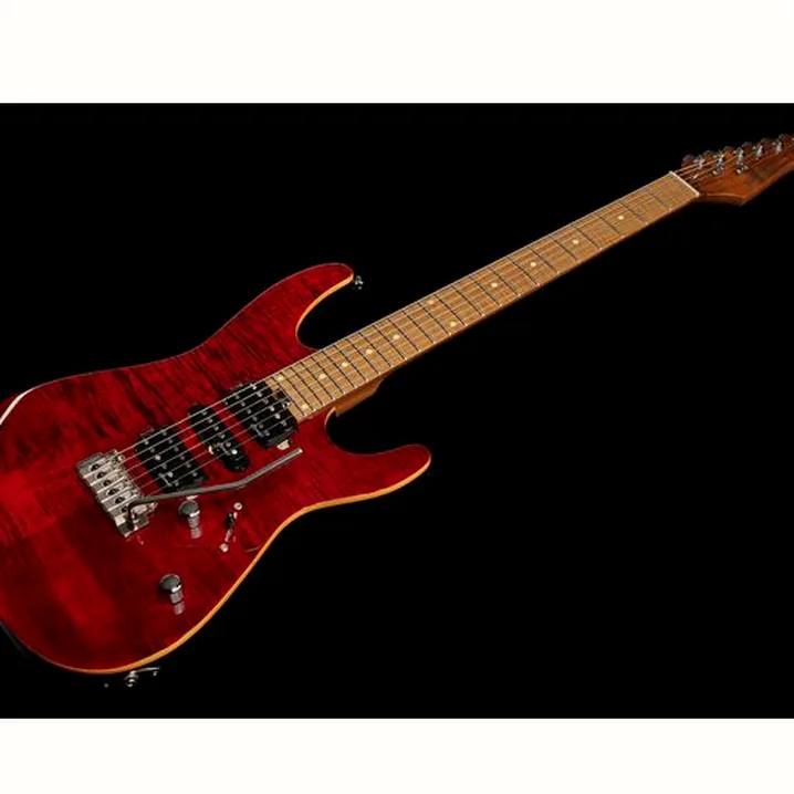 Recensione e prova della chitarra Harley Benton Fusion-III HSH Roasted FCH