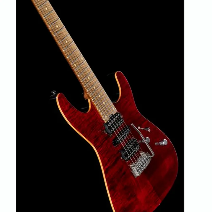 Recensione e prova della chitarra Harley Benton Fusion-III HSH Roasted FCH