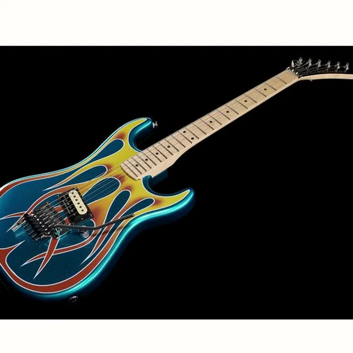 Recensione e prova della chitarra Kramer Guitars Hot Rod Baretta Blue Sparkle