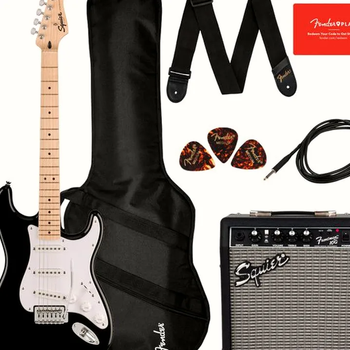 Recensione e Test Chitarra Squier Sonic Stratocaster Pack BK