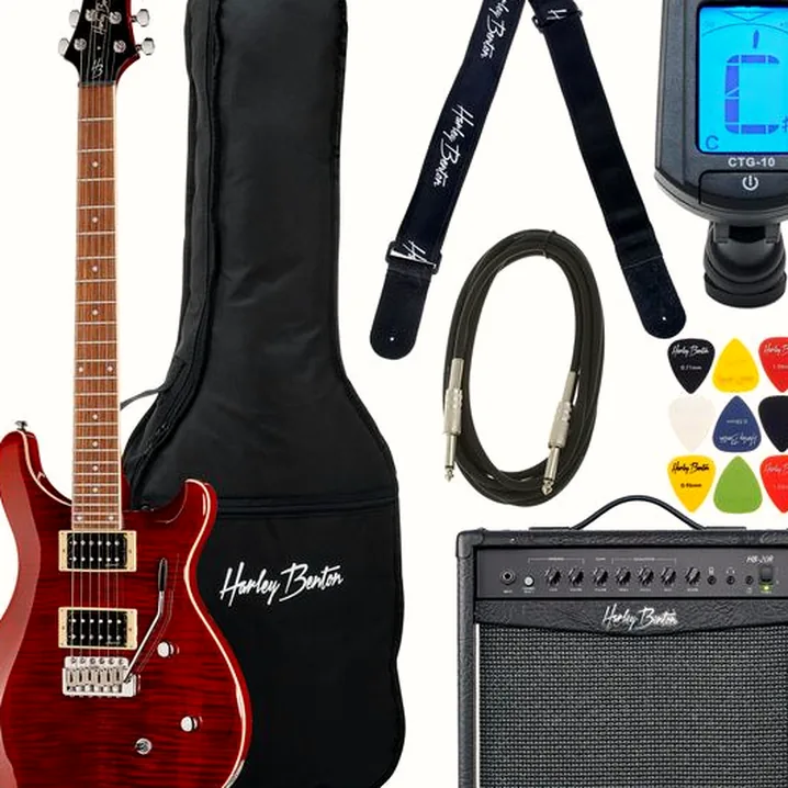 Test e Recensione Chitarra Elettrica Harley Benton CST-24T Black Cherry Fl Set