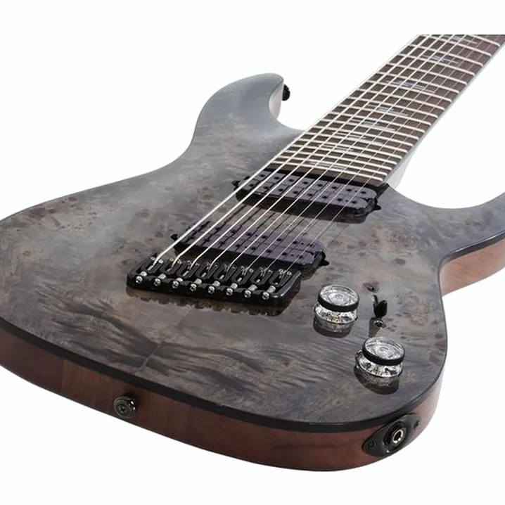 Test e Recensione Chitarra Elettrica Schecter Omen Elite-8 MS Charcoal