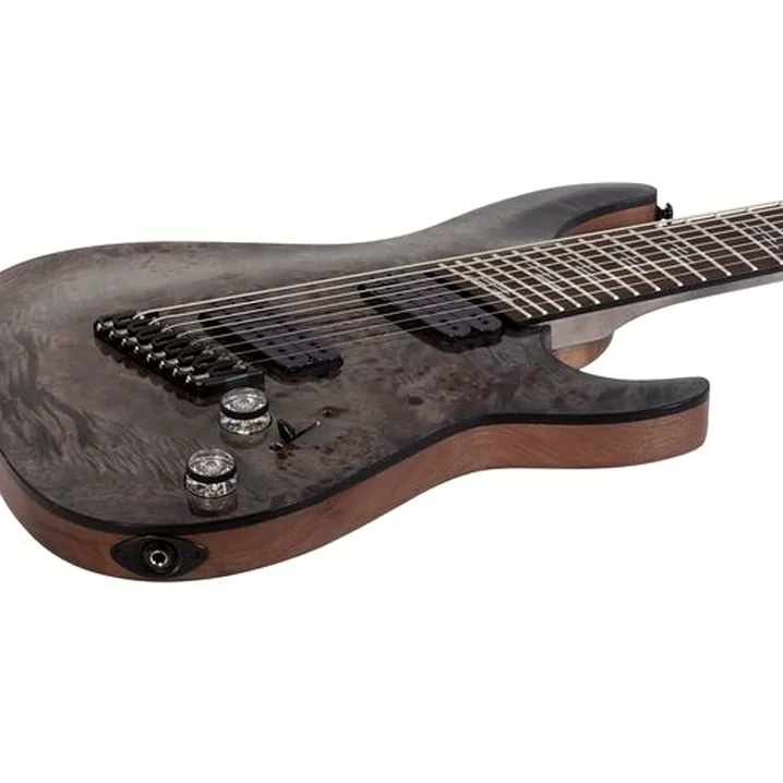 Test e Recensione Chitarra Elettrica Schecter Omen Elite-8 MS Charcoal